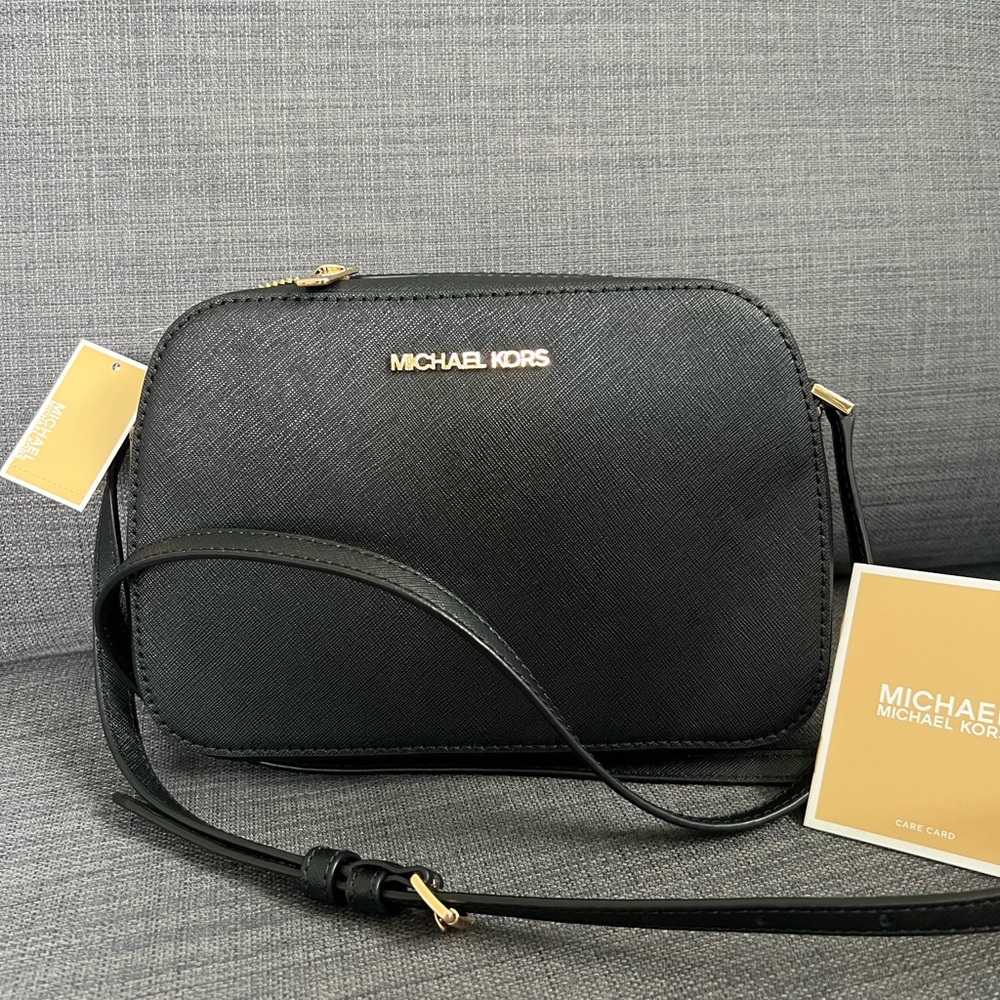 NWT MICHAEL KORS HOUSTON LARGE ZIP CROSSBODY BAG PURSE